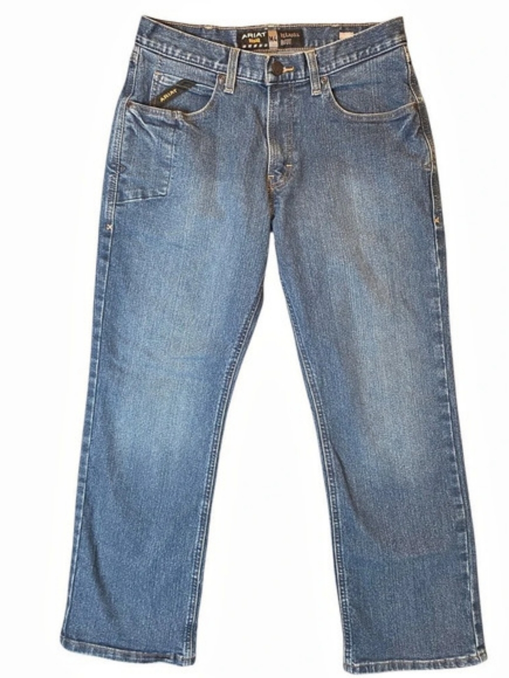 Ariat Rebar M4 Relaxed DuraStretch Boot Cut Work Jeans Blue 30x30 Denim Western